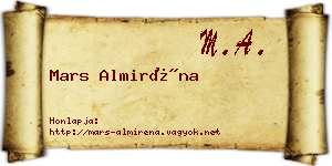 Mars Almiréna névjegykártya